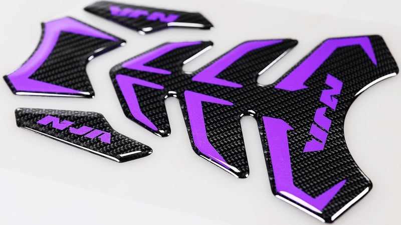 REVSOSTAR 5D Real Carbon Fiber, Motorcycle Decal Vinyl Tank Protector, Tank Pad for NJ 650 ZX636 ZX600 ZX-10R ZX14 ZX1400 ZX14R ABS 1000 ZX100,Offering an alternative nj tank pad - Image 4